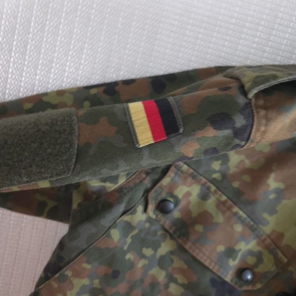 German Army Flecktarn Field Jacket 2012 Camo Combat Shirt Grn13 Bundeswehr - Picture 11 of 15